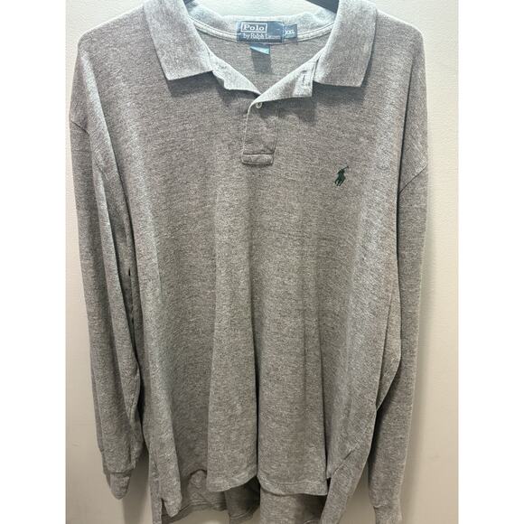 Polo Ralph Lauren Other - Polo Ralph Lauren Men’s XXL Gray Long Sleeve Polo Shirt Cotton Logo Casual READ